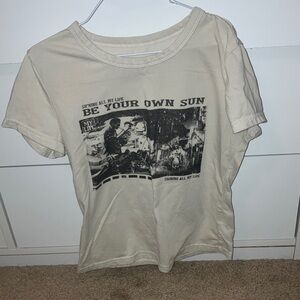 SHEIN Beige Graphic Short Sleeve Tee